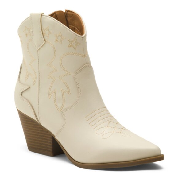 NEW INDIGO ROAD Adelo Western Booties Ivory for women 367tn - Picture 1 of 2